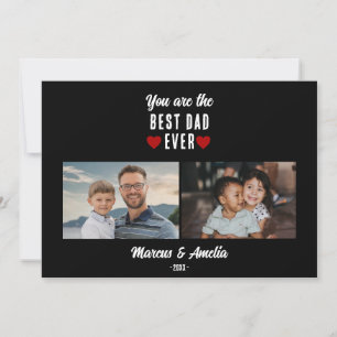 Cartão De Festividades Corações Vermelhos Pretos Feliz Dia dos Pais 2 Fot