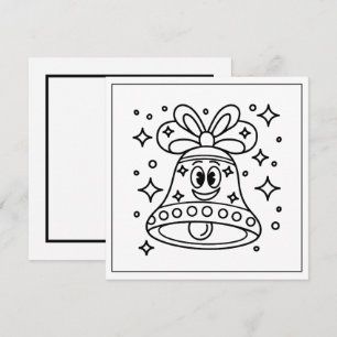 Cartão De Festividades Corante festivo amante sino de Natal