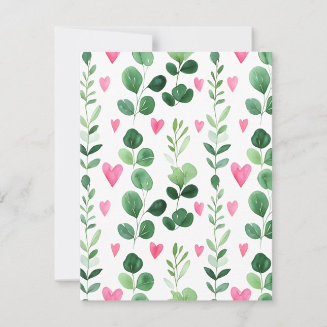 Cartão De Festividades Cordas de Corações (Frente)