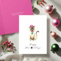 Cores de Natal de Gato Simples