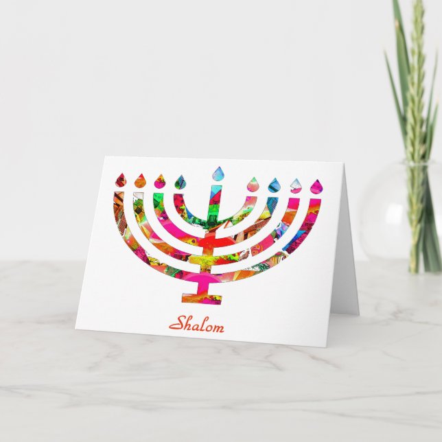 Cartão De Festividades Cores de Shalom (Frente)