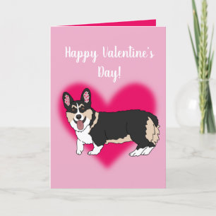 Cartão De Festividades Corgi do Dia dos Namorados