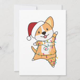 Cartão De Festividades Corgi Natal Neve Inverno Animais Corgis Adulto C