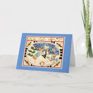 Cartão De Festividades Corgi Snowman Christmas Card