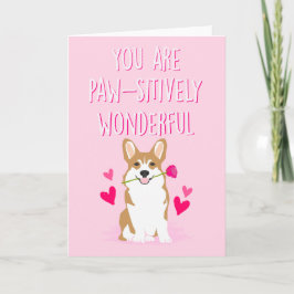 Cartão De Festividades Corgi Valentine's Day Card