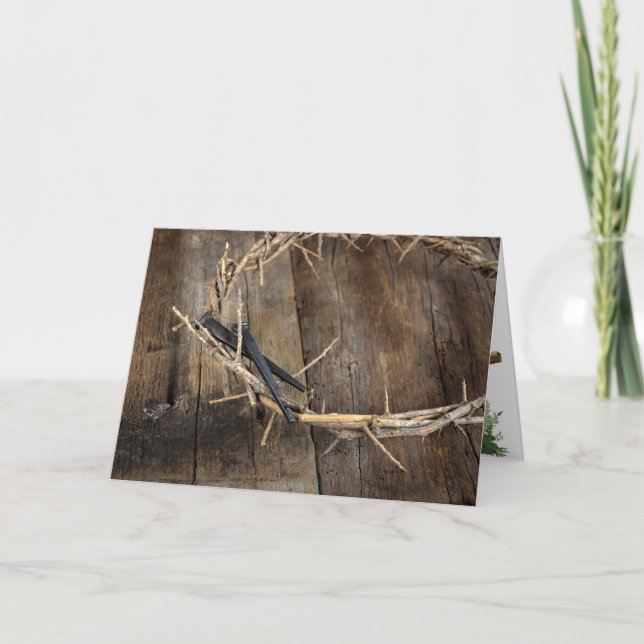 Cartão De Festividades Coroa De Espinhos E Unhas (Frente)