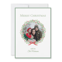 Coroa de Fotos da Família com Letra Elegante Feliz