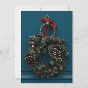 Cartão De Festividades coroa de Natal
