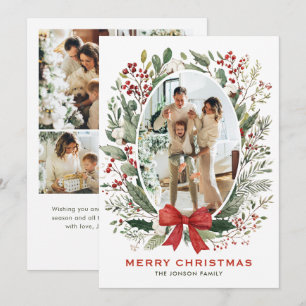 Cartão De Festividades Coroa de Natal Boho Country Funky 5 Foto
