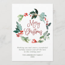 Coroa de Natal de Azevinho Festivo Saudação de Nat