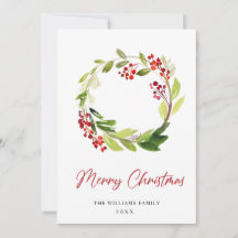 Coroa de Natal de Folhas Festivas com Bagas - Saud