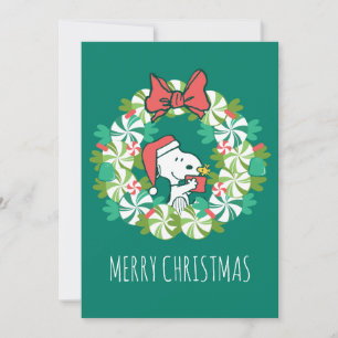 Cartão De Festividades Coroa de Natal de Hortelã Feliz Natal