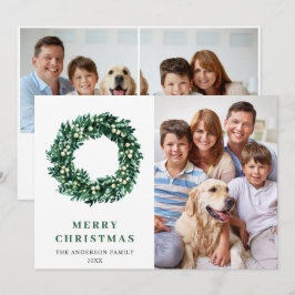 Cartão De Festividades Coroa de Natal Festiva Natal 3 FOTO Saudação