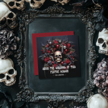 Coroa de Natal Goth Dark Skull com Mensagem Person