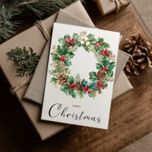 Coroa de Natal Minimalista Vintage
