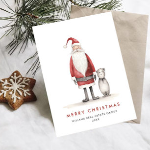 Cartão De Festividades Corporação de Natal Mínimo de Natal do Whimsical