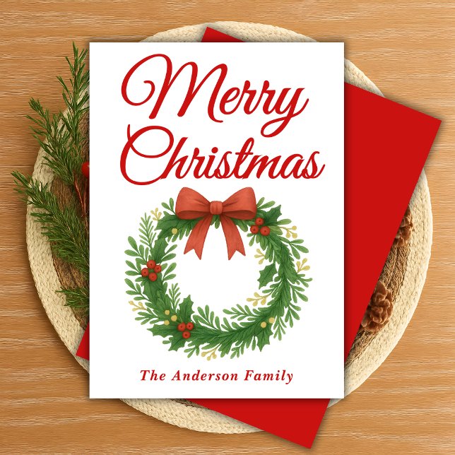 Cartão De Festividades Corrida de Natal Whimsso com Fita (Criador carregado)