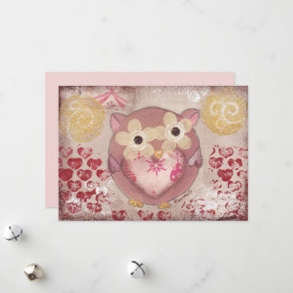 Cartão De Festividades Coruja de Feriado