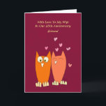 Cartão De Festividades Corujas românticas fazem amor<br><div class="desc">Esta é uma ilustração engraçada de uma casal de corujas amorosas cercadas por muitos corações. Ideias românticas e divertidas de namorando para casais.</div>