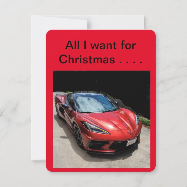Cartão De Festividades Corvette de Natal (Frente)