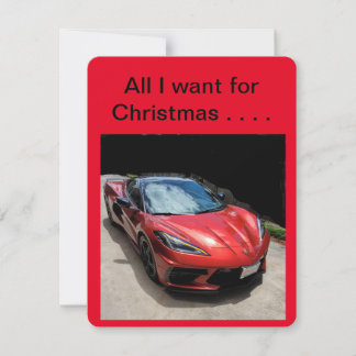Cartão De Festividades Corvette de Natal