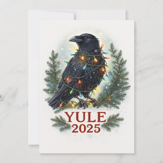 Cartão De Festividades Corvo natal 2025