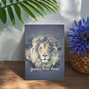 Cartão De Festividades COSMIC LION KING   Custom Greeting Card