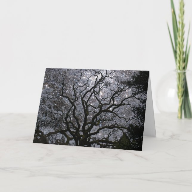 Cartão De Festividades Cosmic Tree - Star Cluster (Frente)