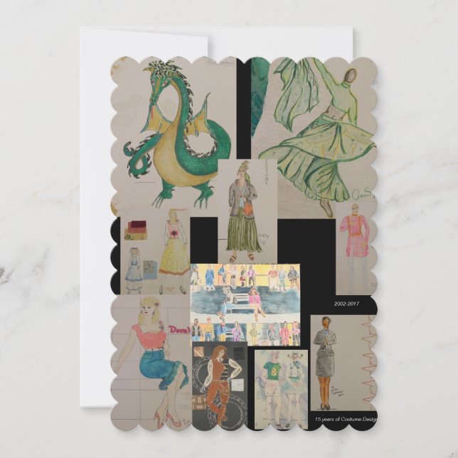 Cartão De Festividades Costume Design: A Timelime Greeting Card (Frente)