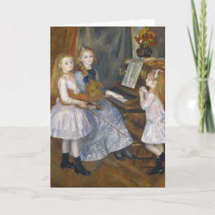 Cartão De Festividades Cottagecore Renoir Irmãs Musicais Arte Vintage