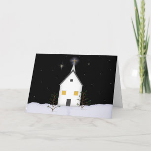 Cartão De Festividades Country Church Christmas Card