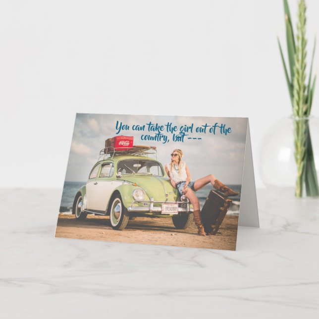 CARTÃO DE FESTIVIDADES COUNTRY GIRL BIRTHDAY CARD (Frente)