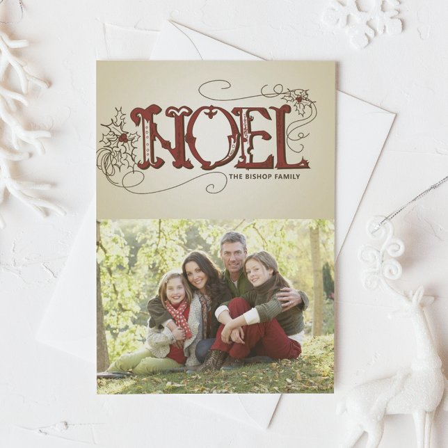 CARTÃO DE FESTIVIDADES COUNTRY RUSTIC NOEL CHRISTMAS PHOTO FOLDED CARD (Criador carregado)
