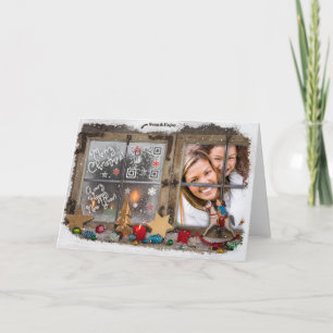 Cartão De Festividades Country Rustic Wood Christmas Music Photo card