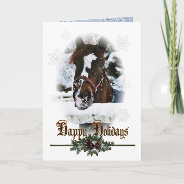 Cartão De Festividades Country Western Christmas Holiday Cards (Frente)