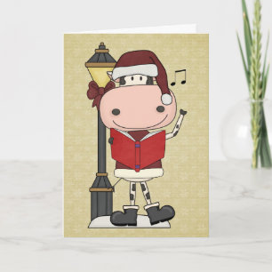 Cartão De Festividades Cow Christmas Carols - Western