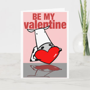 Cartão De Festividades Cow Valentine
