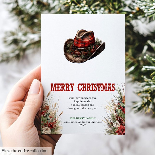 Cartão De Festividades Cowboy country Christmas greeting card design (Cowboy country Christmas greeting card design

)