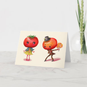Cartão De Festividades Cozinha Casal de tomate kitschy