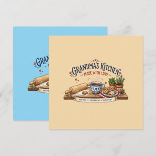 Cartão De Festividades Cozinha da Vovó Feita Com Amor