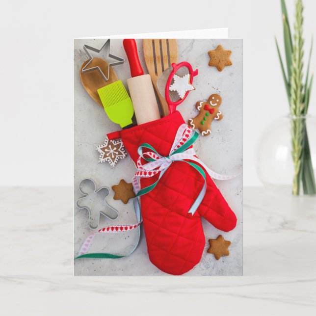 Cartão De Festividades Cozinha do Natal (Frente)