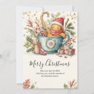 Cartão De Festividades Cozy Gingerbread Holiday Delight