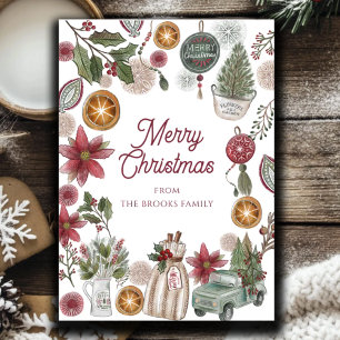 Cartão De Festividades Cozy Rustic Christmas
