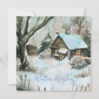 Cartão De Festividades Cozy Winter Cottage