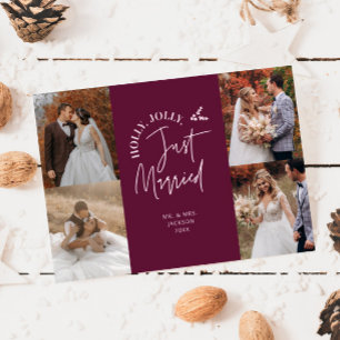 Cartão De Festividades Cranberry de fotos recém-casada do recem casados
