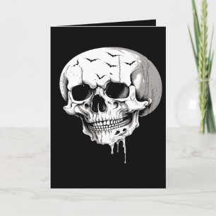 Cartão De Festividades Cranio Derretendo de Halloween Assustador Com Imag