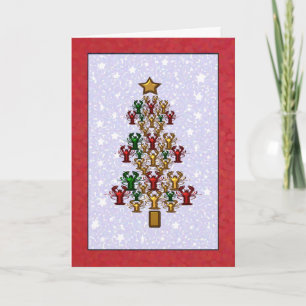 Cartão De Festividades Crawfish Lobster Christmas Tree Stars