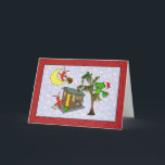 Cartão De Festividades Crawfish Santa Alligator Cajun Bayou Christmas<br><div class="desc">Spread some Cajun joy this holiday season with these cute Cajun bayou Christmas greeting cards. Two musical crawfish frolic near there houseboat under Fleur de Lis snowflakes as Santa Gator looks on from behind a cypress tree. The inside of the card reads "Wishing you a Joyous Holiday Season". Keep the...</div>