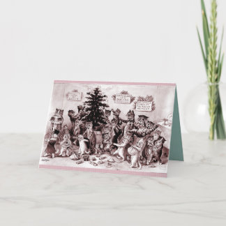 Cartão De Festividades Crazy Kitty Christmas