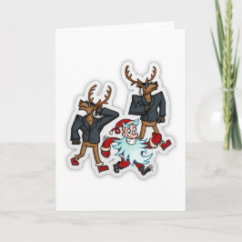 Cartão De Festividades Crazy Santa Bodyguard Card